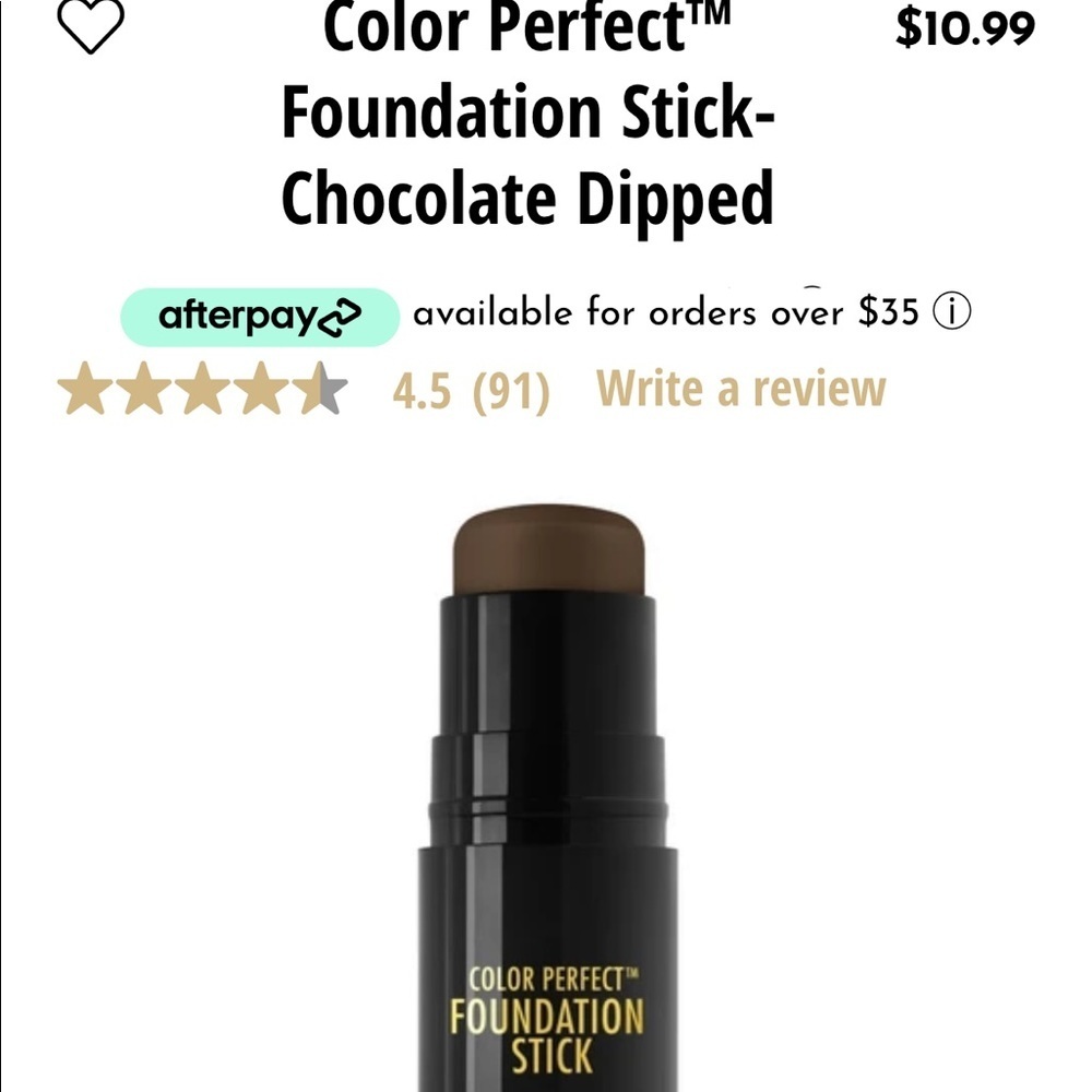 NWT Color Perfect Chocolate dipped foundation stick #6826